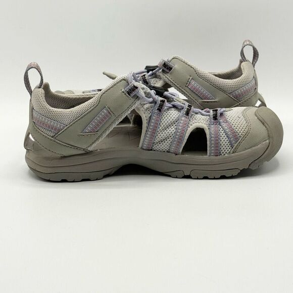 Teva Manatee Purple Khaki Hiking Sandals - Kids US 2 - Picture 6 of 10